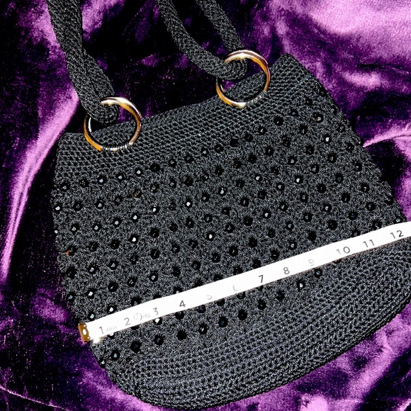 BEADED CROCHET VINTAGE BAG - Picture 6 of 11